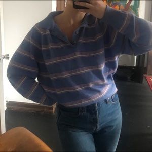 Vintage Christian Dior Periwinkle Collared Sweater